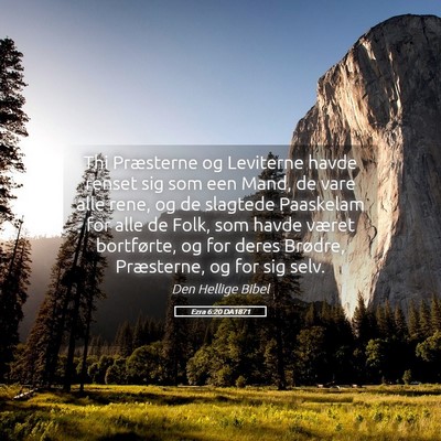 Picture 05 - Ezra 6:20 DA1871 - Thi Præsterne og Leviterne havde renset sig som - Bible Verse Picture