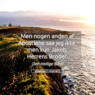 Picture 05 - Galaterne 1:19 DA1871 - Men nogen anden af Apostlene saa jeg ikke, men - Bible Verse Picture