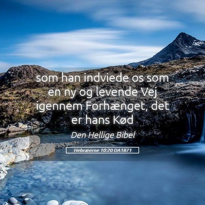 Picture 05 - Hebræerne 10:20 DA1871 - som han indviede os som en ny og levende Vej - Bible Verse Picture