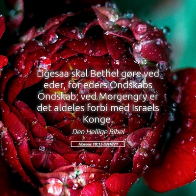 Picture 05 - Hoseas 10:15 DA1871 - Ligesaa skal Bethel gøre ved eder, for eders - Bible Verse Picture