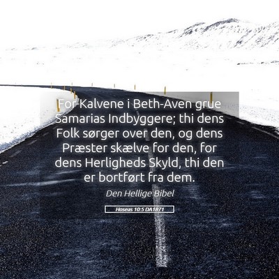 Picture 05 - Hoseas 10:5 DA1871 - For Kalvene i Beth-Aven grue Samarias Indbyggere; - Bible Verse Picture