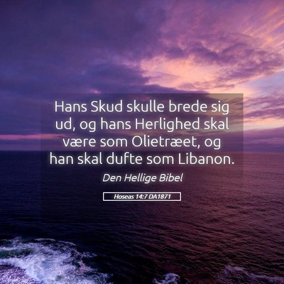 Picture 05 - Hoseas 14:7 DA1871 - Hans Skud skulle brede sig ud, og hans Herlighed - Bible Verse Picture