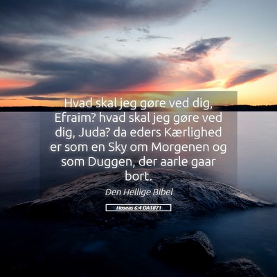 Picture 05 - Hoseas 6:4 DA1871 - Hvad skal jeg gøre ved dig, Efraim? hvad skal - Bible Verse Picture