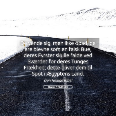 Picture 05 - Hoseas 7:16 DA1871 - De vende sig, men ikke opad, de ere blevne som en - Bible Verse Picture
