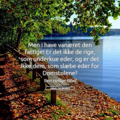 Picture 05 - Jakob 2:6 DA1871 - Men I have vanæret den fattige! Er det ikke de - Bible Verse Picture