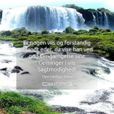 Picture 05 - Jakob 3:13 DA1871 - Er nogen viis og forstandig iblandt eder, da vise - Bible Verse Picture