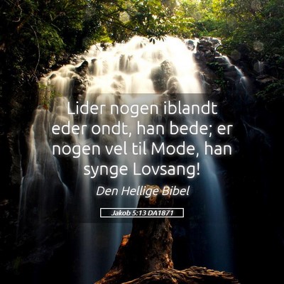 Picture 05 - Jakob 5:13 DA1871 - Lider nogen iblandt eder ondt, han bede; er nogen - Bible Verse Picture