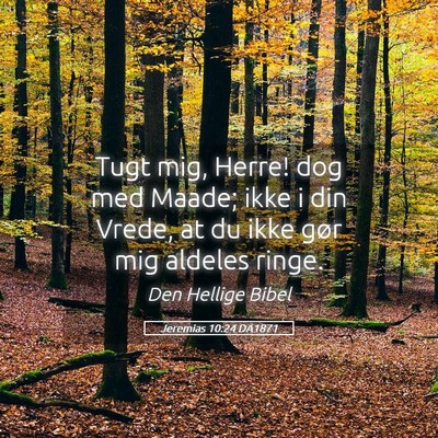 Picture 05 - Jeremias 10:24 DA1871 - Tugt mig, Herre! dog med Maade; ikke i din Vrede, - Bible Verse Picture
