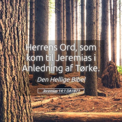 Picture 05 - Jeremias 14:1 DA1871 - Herrens Ord, som kom til Jeremias i Anledning af - Bible Verse Picture