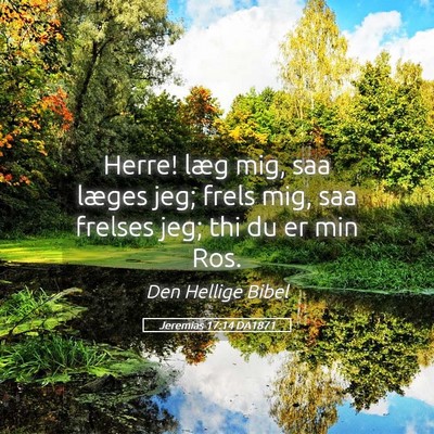 Picture 05 - Jeremias 17:14 DA1871 - Herre! læg mig, saa læges jeg; frels mig, saa - Bible Verse Picture