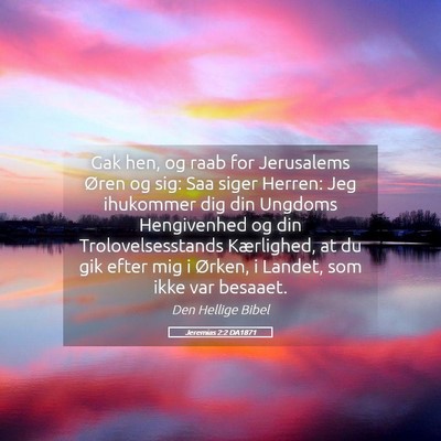 Picture 05 - Jeremias 2:2 DA1871 - Gak hen, og raab for Jerusalems Øren og sig: Saa - Bible Verse Picture