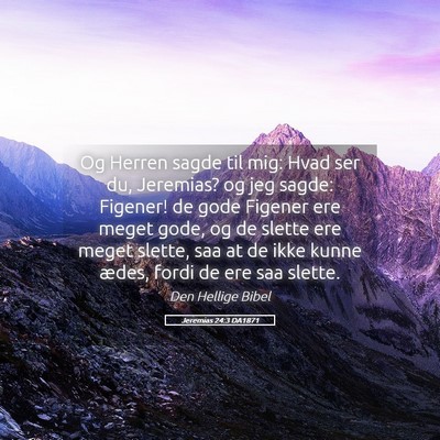Picture 05 - Jeremias 24:3 DA1871 - Og Herren sagde til mig: Hvad ser du, Jeremias? - Bible Verse Picture