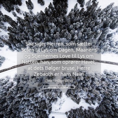Picture 05 - Jeremias 31:35 DA1871 - Saa siger Herren, som sætter Solen til Lys om - Bible Verse Picture