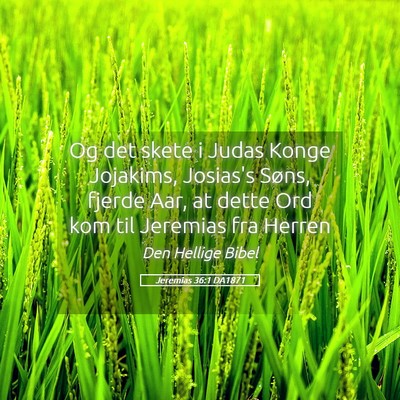 Picture 05 - Jeremias 36:1 DA1871 - Og det skete i Judas Konge Jojakims, Josias's - Bible Verse Picture