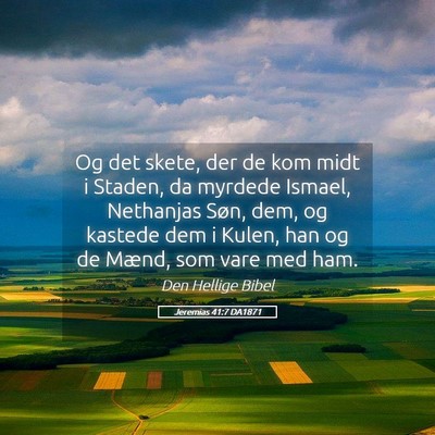 Picture 05 - Jeremias 41:7 DA1871 - Og det skete, der de kom midt i Staden, da - Bible Verse Picture