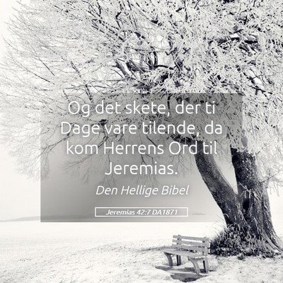 Picture 05 - Jeremias 42:7 DA1871 - Og det skete, der ti Dage vare tilende, da kom - Bible Verse Picture