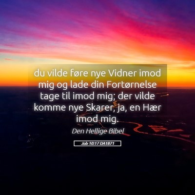 Picture 05 - Job 10:17 DA1871 - du vilde føre nye Vidner imod mig og lade din - Bible Verse Picture