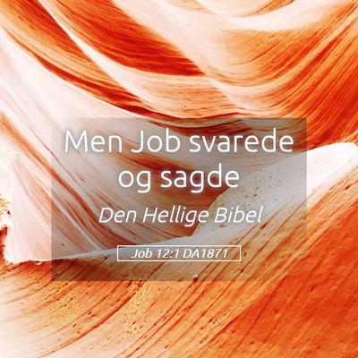 Picture 05 - Job 12:1 DA1871 - Men Job svarede og - Bible Verse Picture