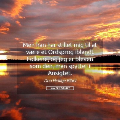 Picture 05 - Job 17:6 DA1871 - Men han har stillet mig til at være et Ordsprog - Bible Verse Picture