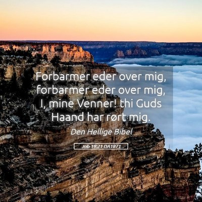 Picture 05 - Job 19:21 DA1871 - Forbarmer eder over mig, forbarmer eder over mig, - Bible Verse Picture