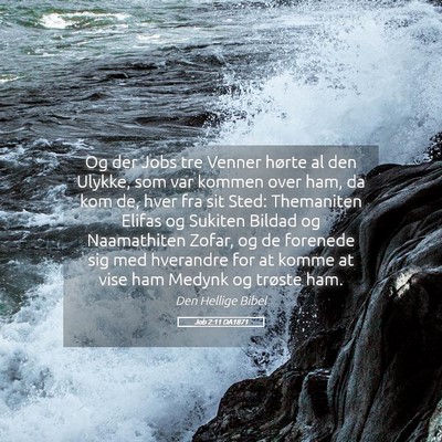 Picture 05 - Job 2:11 DA1871 - Og der Jobs tre Venner hørte al den Ulykke, som - Bible Verse Picture