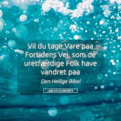 Picture 05 - Job 22:15 DA1871 - Vil du tage Vare paa Fortidens Vej, som de - Bible Verse Picture