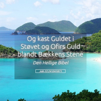 Picture 05 - Job 22:24 DA1871 - Og kast Guldet i Støvet og Ofirs Guld blandt - Bible Verse Picture
