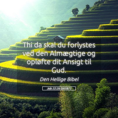 Picture 05 - Job 22:26 DA1871 - Thi da skal du forlystes ved den Almægtige og - Bible Verse Picture
