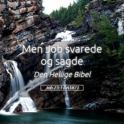 Picture 05 - Job 23:1 DA1871 - Men Job svarede og - Bible Verse Picture