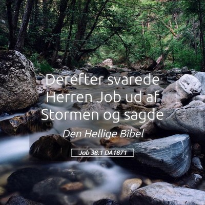 Picture 05 - Job 38:1 DA1871 - Derefter svarede Herren Job ud af Stormen og - Bible Verse Picture