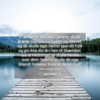 Picture 05 - Joel 2:17 DA1871 - Præsterne, Herrens Tjenere, skulle græde - Bible Verse Picture