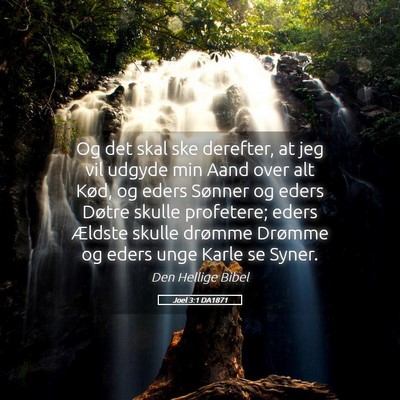 Picture 05 - Joel 3:1 DA1871 - Og det skal ske derefter, at jeg vil udgyde min - Bible Verse Picture