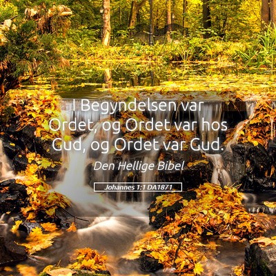 Picture 05 - Johannes 1:1 DA1871 - I Begyndelsen var Ordet, og Ordet var hos Gud, og - Bible Verse Picture
