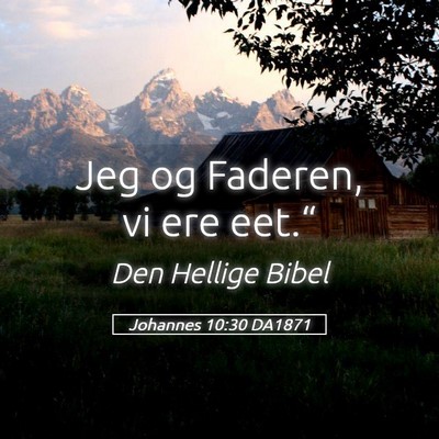 Picture 05 - Johannes 10:30 DA1871 - Jeg og Faderen, vi ere - Bible Verse Picture