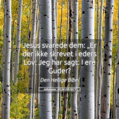 Picture 05 - Johannes 10:34 DA1871 - Jesus svarede dem: „Er der ikke skrevet i eders - Bible Verse Picture