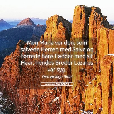 Picture 05 - Johannes 11:2 DA1871 - Men Maria var den, som salvede Herren med Salve - Bible Verse Picture