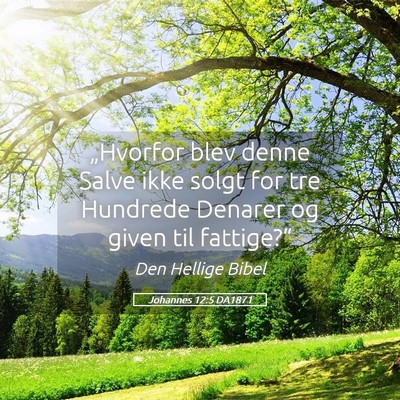 Picture 05 - Johannes 12:5 DA1871 - „Hvorfor blev denne Salve ikke solgt for tre - Bible Verse Picture