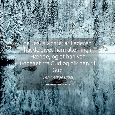Picture 05 - Johannes 13:3 DA1871 - da Jesus vidste, at Faderen havde givet ham alle - Bible Verse Picture