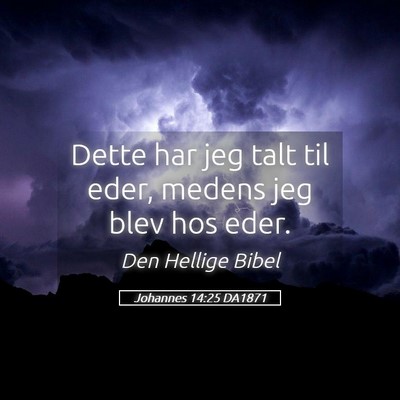 Picture 05 - Johannes 14:25 DA1871 - Dette har jeg talt til eder, medens jeg blev hos - Bible Verse Picture