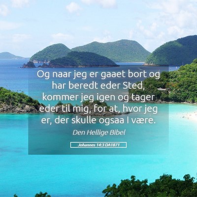 Picture 05 - Johannes 14:3 DA1871 - Og naar jeg er gaaet bort og har beredt eder - Bible Verse Picture