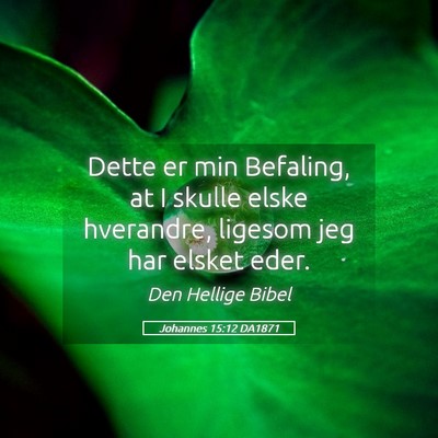 Picture 05 - Johannes 15:12 DA1871 - Dette er min Befaling, at I skulle elske - Bible Verse Picture