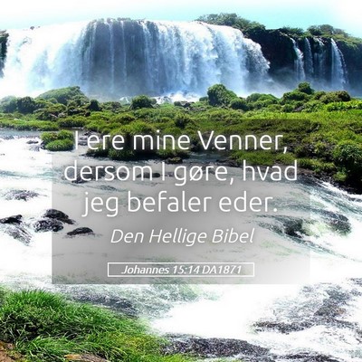 Picture 05 - Johannes 15:14 DA1871 - I ere mine Venner, dersom I gøre, hvad jeg - Bible Verse Picture
