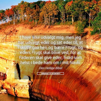 Picture 05 - Johannes 15:16 DA1871 - I have ikke udvalgt mig, men jeg har udvalgt eder - Bible Verse Picture
