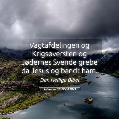 Picture 05 - Johannes 18:12 DA1871 - Vagtafdelingen og Krigsøversten og Jødernes - Bible Verse Picture