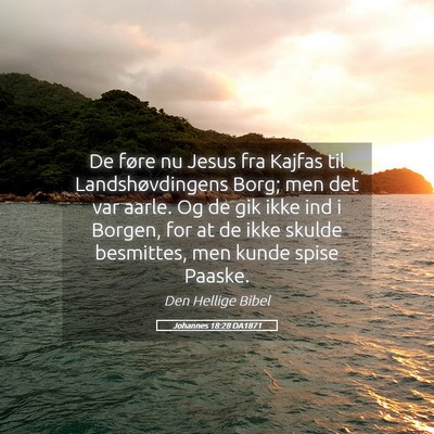 Picture 05 - Johannes 18:28 DA1871 - De føre nu Jesus fra Kajfas til Landshøvdingens - Bible Verse Picture