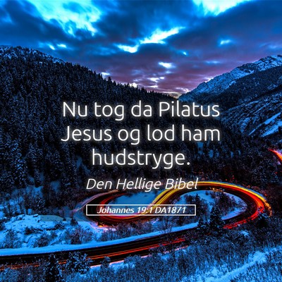 Picture 05 - Johannes 19:1 DA1871 - Nu tog da Pilatus Jesus og lod ham - Bible Verse Picture
