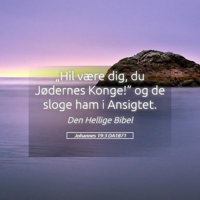Picture 05 - Johannes 19:3 DA1871 - „Hil være dig, du Jødernes Konge!“ og de - Bible Verse Picture