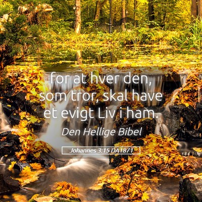 Picture 05 - Johannes 3:15 DA1871 - for at hver den, som tror, skal have et evigt Liv - Bible Verse Picture