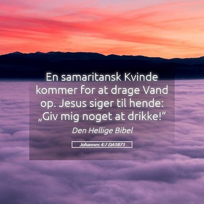 Picture 05 - Johannes 4:7 DA1871 - En samaritansk Kvinde kommer for at drage Vand - Bible Verse Picture