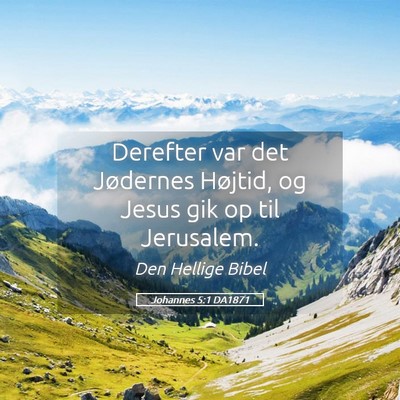 Picture 05 - Johannes 5:1 DA1871 - Derefter var det Jødernes Højtid, og Jesus gik - Bible Verse Picture